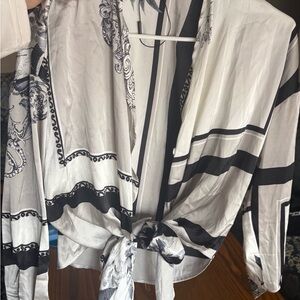 Elegant Black and White Women's Top